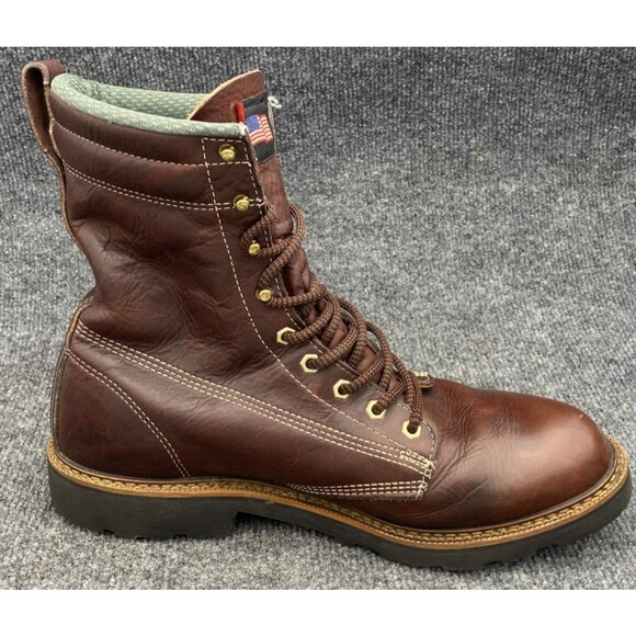 Duluth Trading F2892-11 MADE IN USA 125 Work Boots Brown Leather 11.5 W EH - Picture 9 of 16
